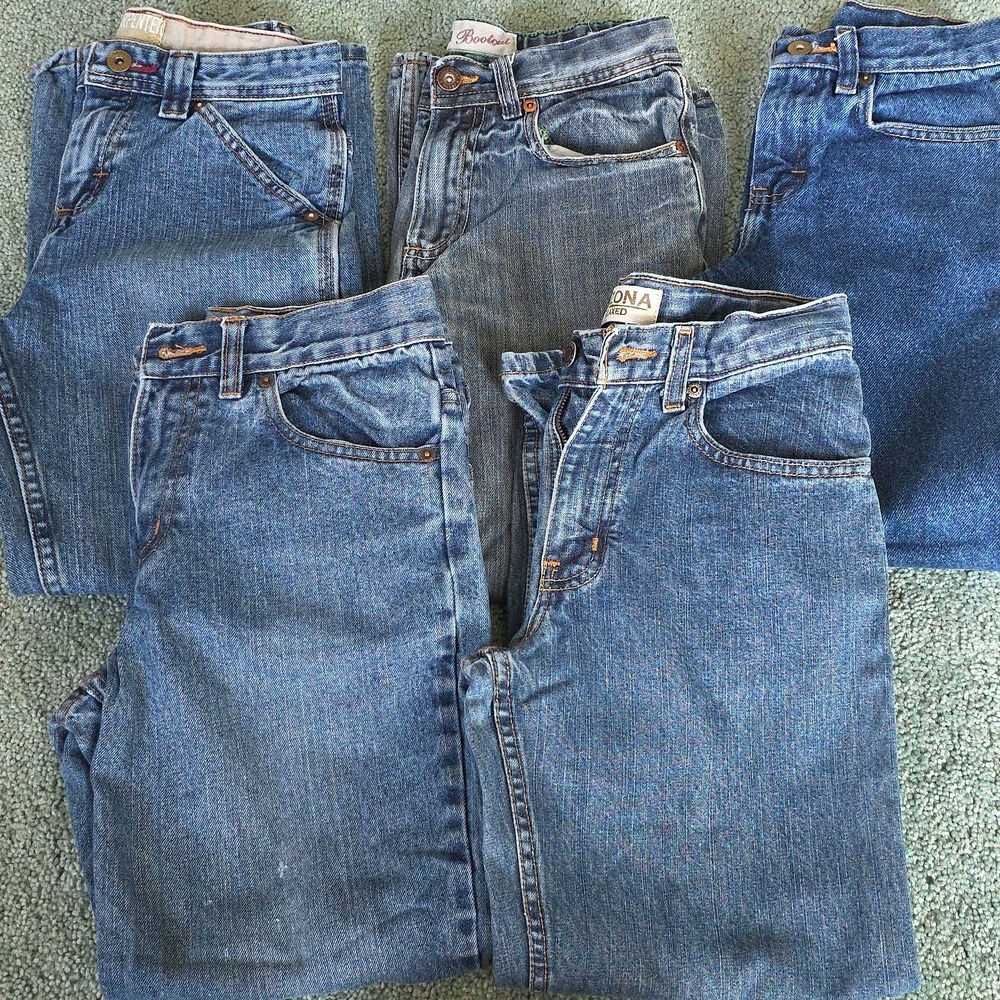Collection Of Boys Blue Jeans, All Size 10, In Good Used Condition